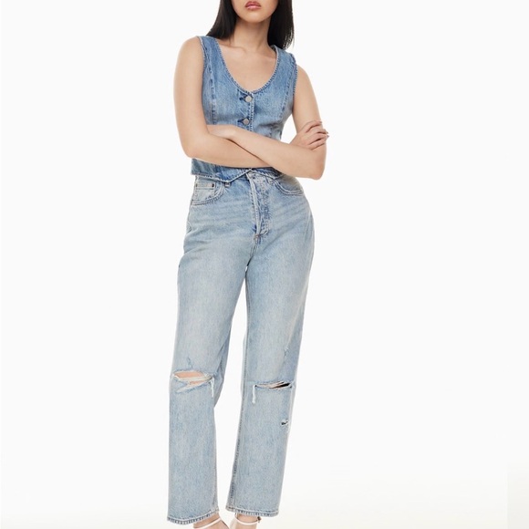 Denim Forum Denim - Denim Forum Light Blue Straight Leg Jeans from Aritzia